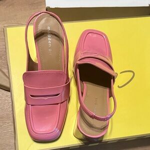 Madden Girl Vibrant Pink Slingback Loafers